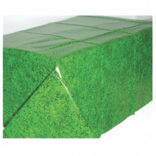 Tee Time All over Grass Printed Green Plastic Tablecover 54x102 inch