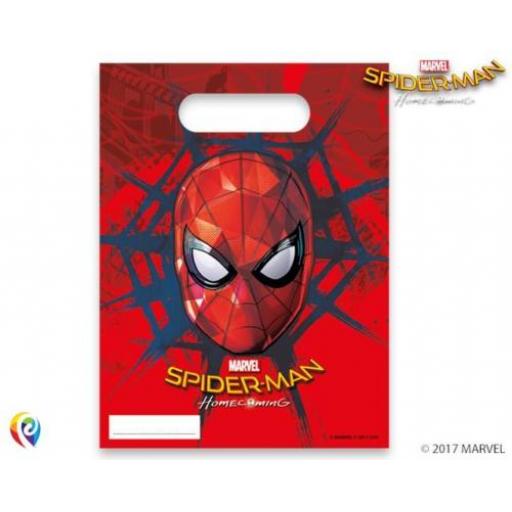Spider-Man Homecoming Plastic Party Bags Pack of 6