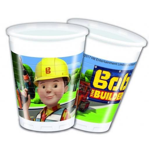 Bob The Builder Plastic Party Cups 200ml 8ct