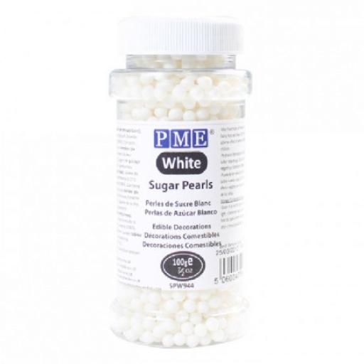 PME Sugar Pearls White 100g