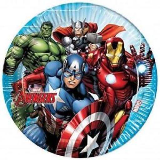 Avengers 8pcs Paper Plates 23cm