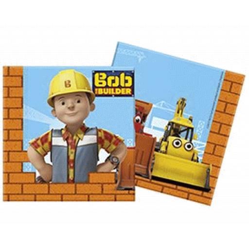 Bob The Builder Paper Napkins 2ply 33cm x 33cm 20ct