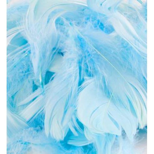 Eleganza Feathers Mixed sizes 3inch-5inch 50g bag Lt. Blue No.25