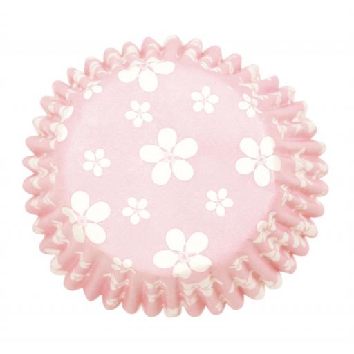 Baby Pink Blossom Printed Baking Cases 54 pcs