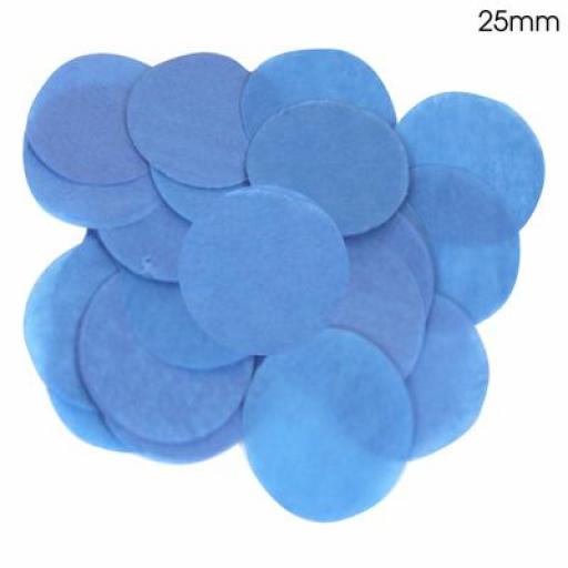 Tissue Paper Confetti Flame Retardant Round 25mm x 100g Blue