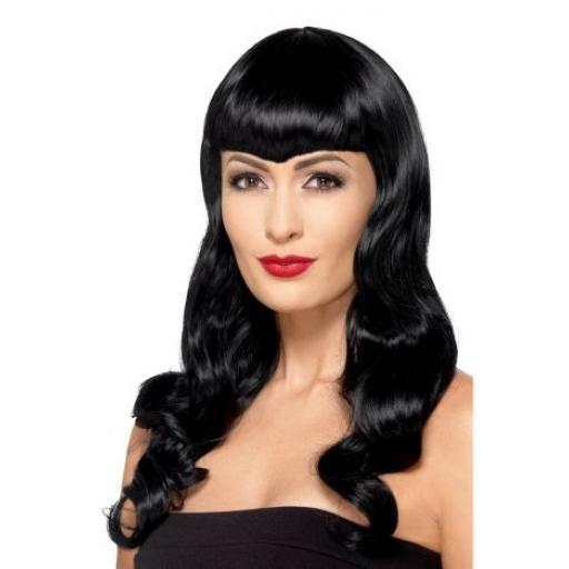 Deluxe Wavy Wig, With Shaped Fringe