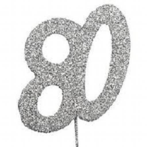 Glitter Pick Number 80 Silver