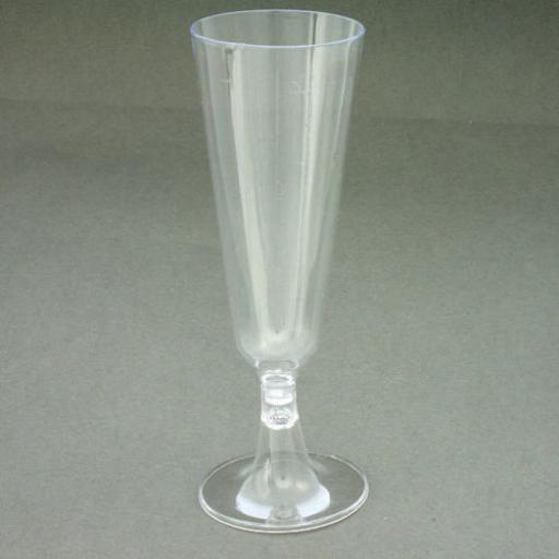8 Disp. Plastic Champagne Flutes Glasses