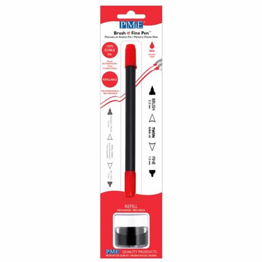 PME Brush n Fine Pen Red