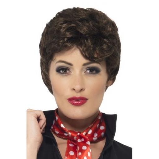 Grease Rizzo Wig, Brown, Short