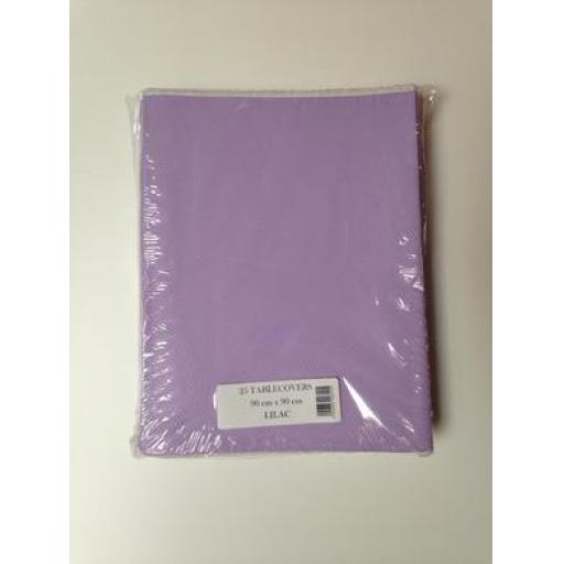 25 Lilac Table Covers 90cm x 90cm