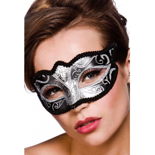 Verona Eye Mask Silver Glitter