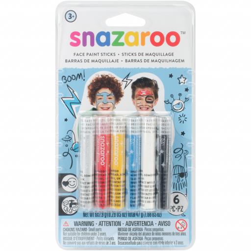 Snazaroo Boys Face Painting Sticks - Set of 6