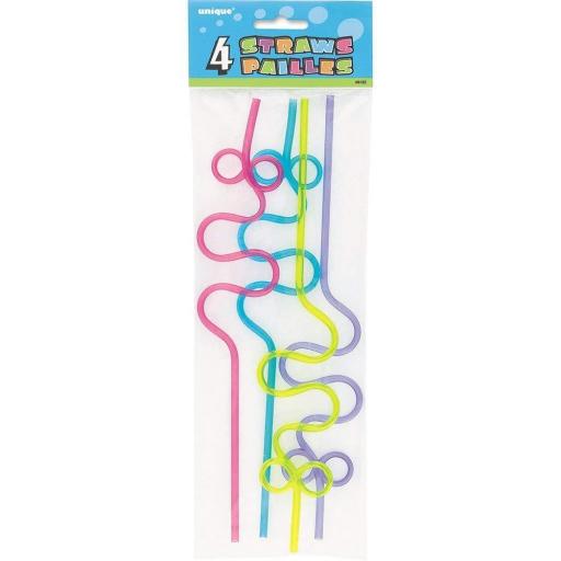12" Plastic Squiggle Straws