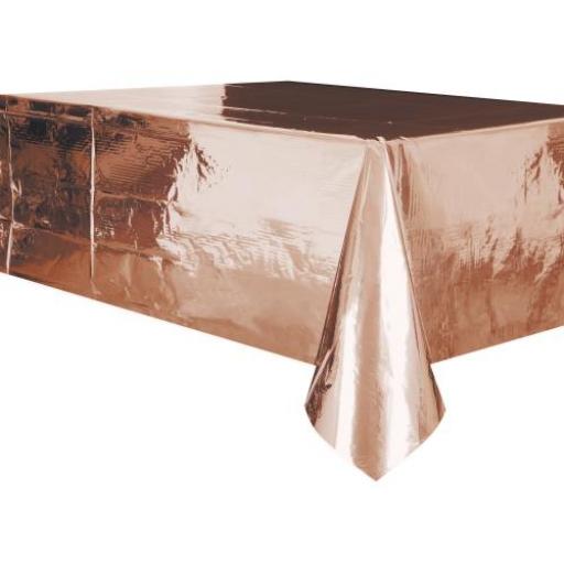 Rose Gold Table Cover 54in x108in (1.37mx2.74m)