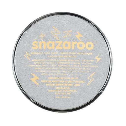 Metallic Face Paint Electric Silver 18 ml Snazaroo
