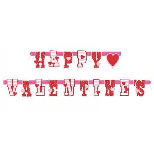 Banner - Jointed Letter, Happy Valentine's Day