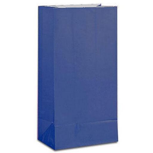 12 Paper Party Bags Royal Blue