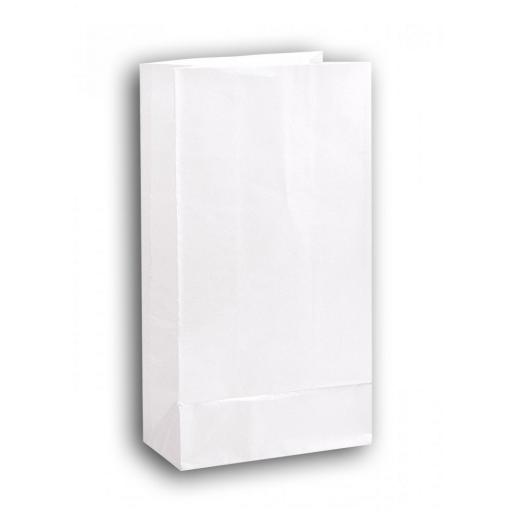 12 Paper Party Bags White Bags