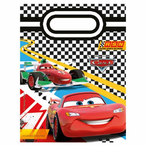6 Disney Cars Party Bags 9in x 6.5in