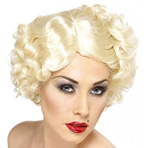 1920s Fancy Dress Party Hollywood Icon Wig Ladies Short Curl