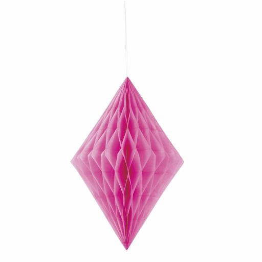 Honeycomb Hanging Decoration - Hot Pink