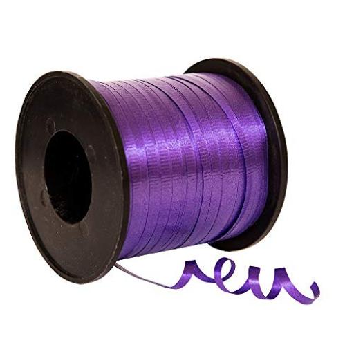 Purple Curly Ribbon Metallic