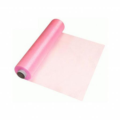 Organza Snow Sheer On Roll Pink Colour 29cm x 25m