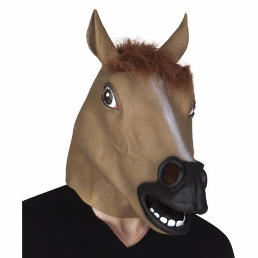 Latex Head Mask Horse- Fancy Dress Party Cosplay Halloween Adult Costume