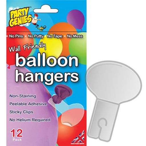 Party Genies Wall Friendly Balloon Hangers -12 pk