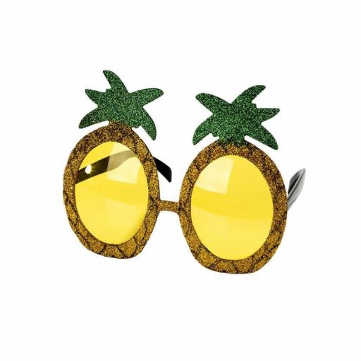 Tropical Pineapple Glitter Glasses