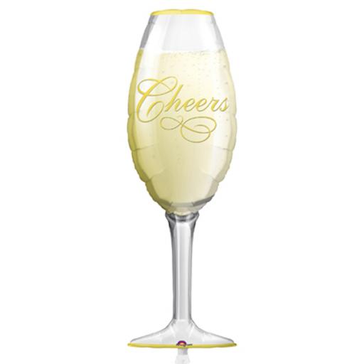 Anagram Supershape Champagne Glass Foil Balloon