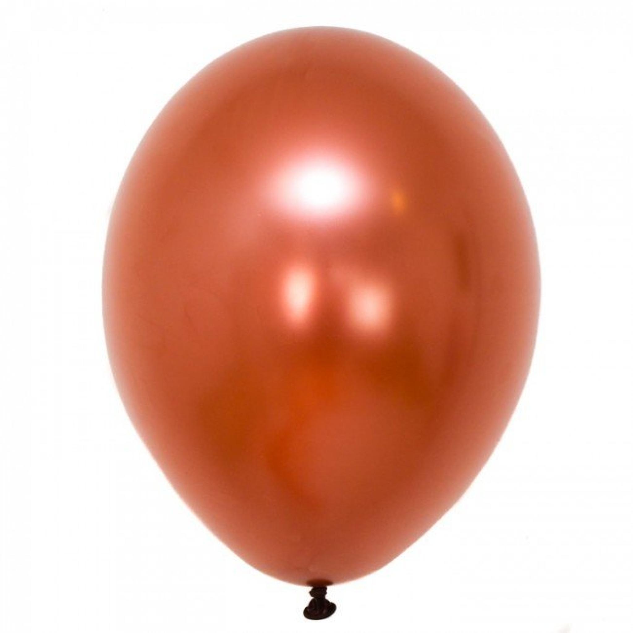 5 inch Copper Metallic Latex Balloons 100pk | Party Party