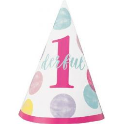 Pink Dots First Birthday Hat.jpg