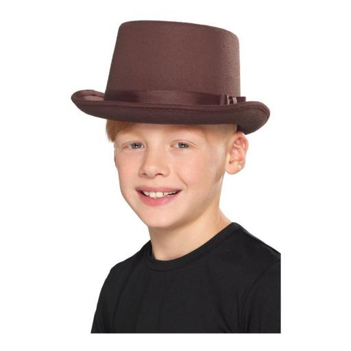 Kids Top Hat Brown