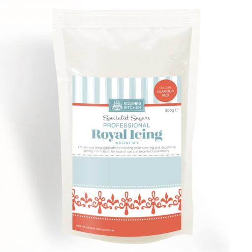 Squires Kitchen Glamoure Red Royal Icing Mix 500g