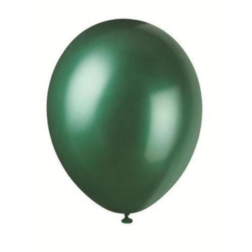 5 inch Oxford Green Metallic Latex Balloons 100pk