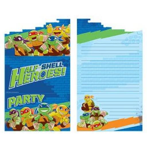 Turtles Half Shell Heroes Invitation Card