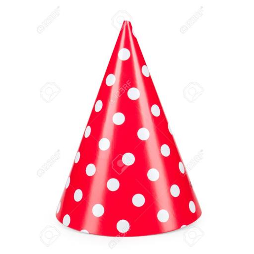 Red Polka Dots Hats x 8