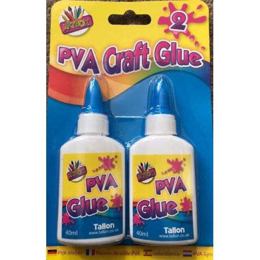 Artbox PVA Glue Bottles 2 X 40ml