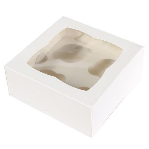 White 4 Holes Cupcake/Muffin Box