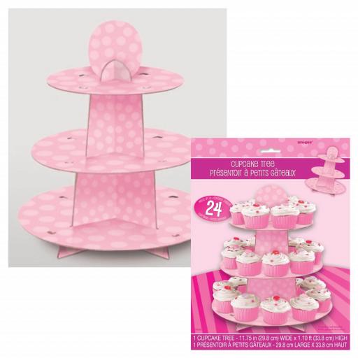 Pink Cupcake Stand Hold 24
