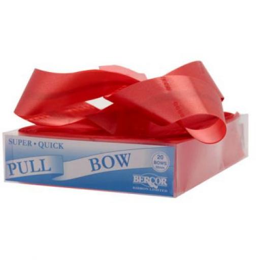 20 Red Flora Charm Pull Bows (50mm)