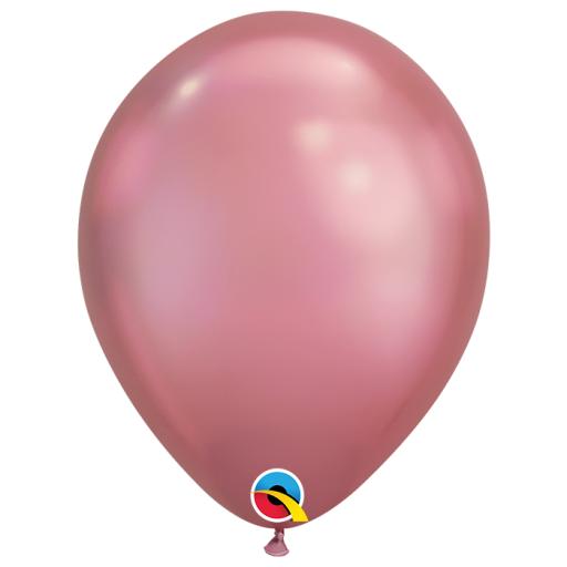7 inch Mauve Chrome Round Latex Balloons 100pk