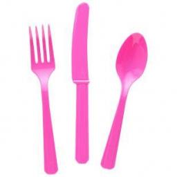 Hot Pink Plastic Cutlery 18 pieces.jpg