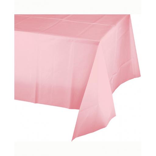 Unique Pink Plastic Table Cover 54in x 108in