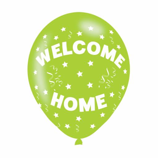 Welcome Home Assorted Colours Latex Balloons 11"