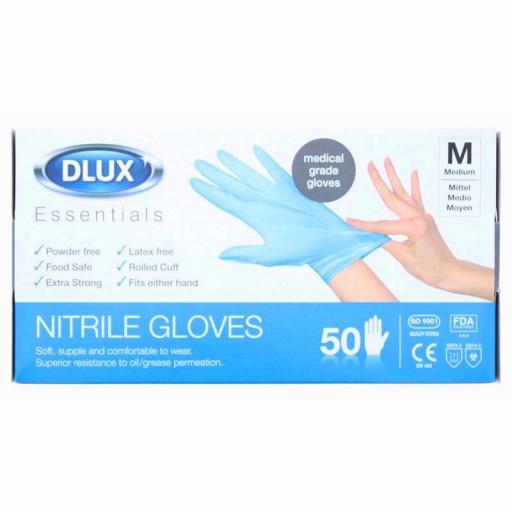 DluxNiterile Powder Free 50 Gloves Medium