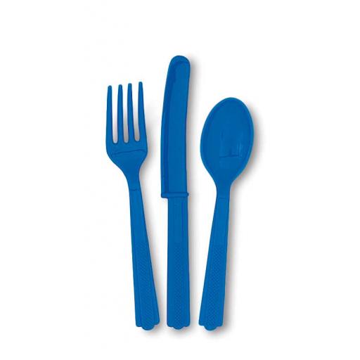 Assorted Cutlery Royal Blue 18 pieces