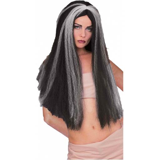 Black Wig With White Streaks